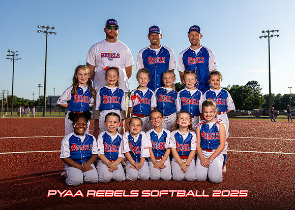 PYAA Rebels Softball Team 2025
