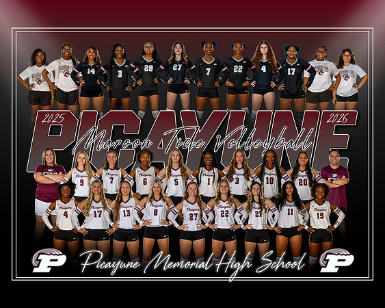PMHS Volleyball Team 2025-2026 (8x10)