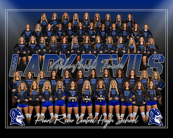 PRCHS Lady Devils Volleyball Team 2025-2026 (8x10)