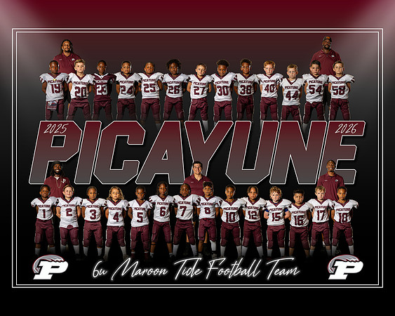 6U Maroon Tide Football Team 2025-2026