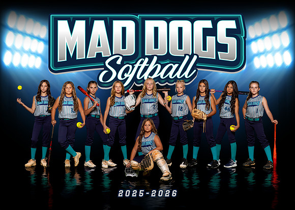 Mad Dogs Softball Team 2025-2026 (5x7)