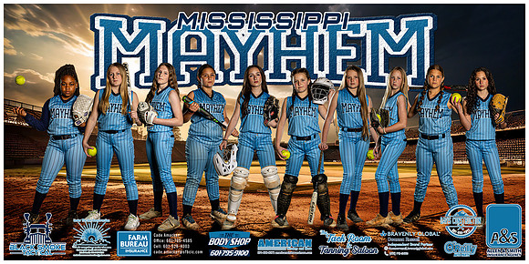 MS Mayhem 12U Softball Team Banner 2024-2025