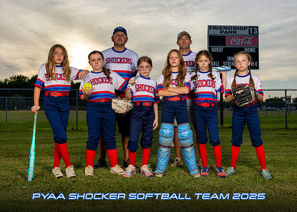 PYAA Shockers Softball Team 2025