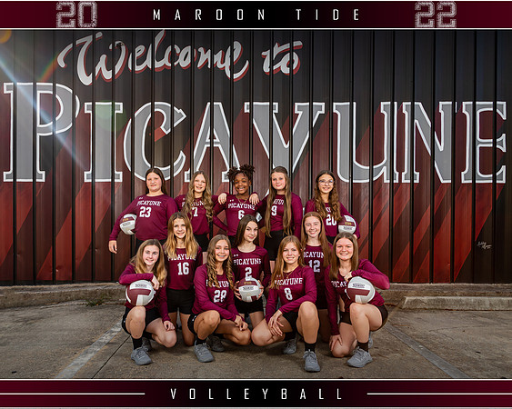PJHS Volleyball Team 2022 - 8x10 (border)
