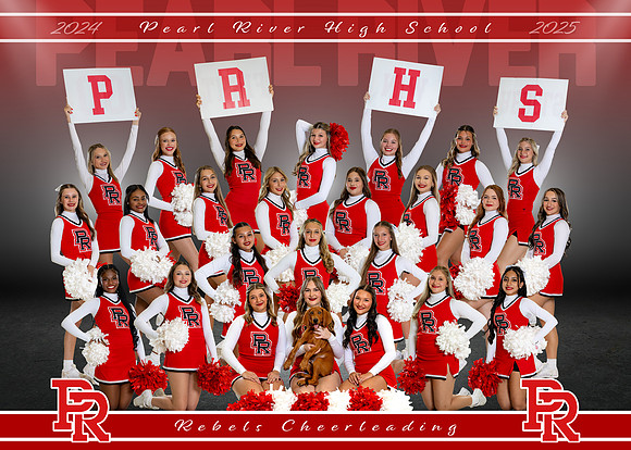PRHS Rebels Cheer Team & Dog 2024-2025 (5x7)