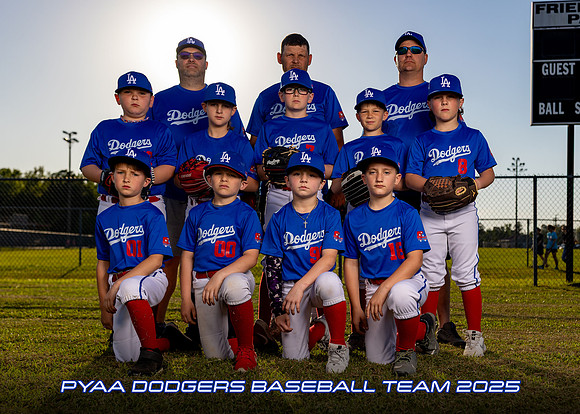 PYAA 10U Dodgers Baseball Team 2025
