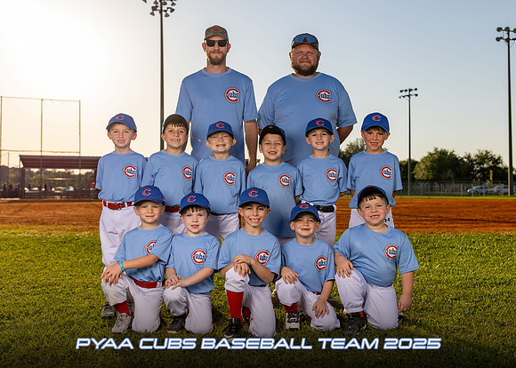PYAA Cubs Baseball Team 2025