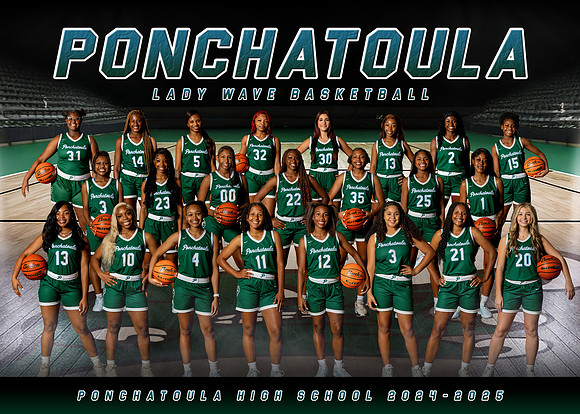 PHS Lady Wave Basketball Team 2024-2025 (5x7)