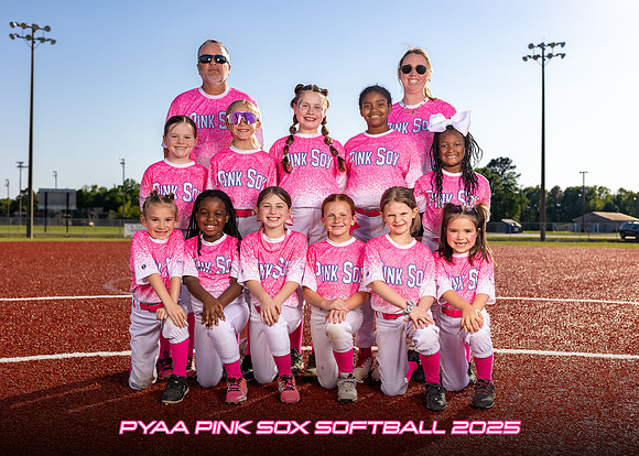 PYAA Pink Sox Softball Team 2025