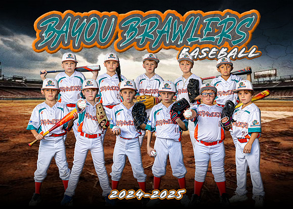Bayou Brawlers Baseball Team 2024-2025 (5x7)-Updated