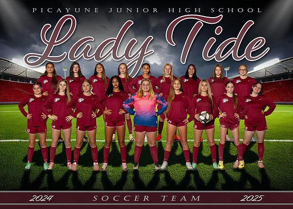 PJHS Lady Tide Soccer Team 2024-2025 (5x7)