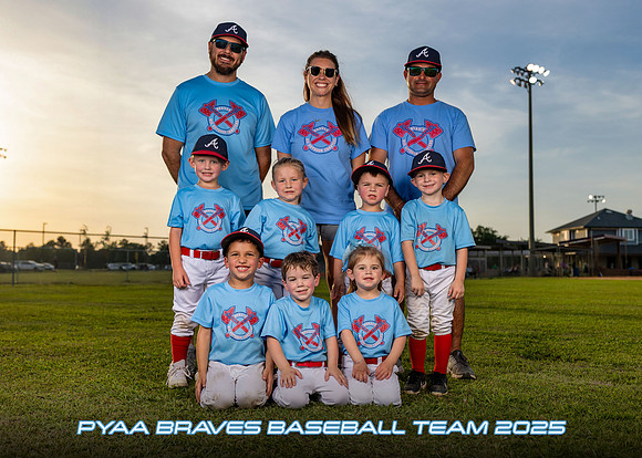 PYAA 4U Braves Baseball Team 2025