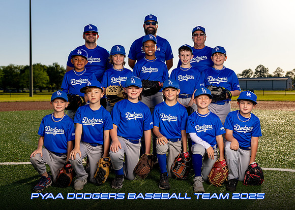 PYAA 8U Dodgers Baseball Team 2025